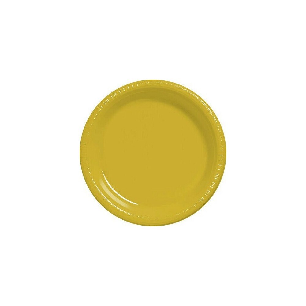 0004841976319 - AMSCAN 630732.09 BIG PARTY PLASTIC LUNCH PLATES 10.25 IN. - SUNSHINE YELLOW - PACK OF 300