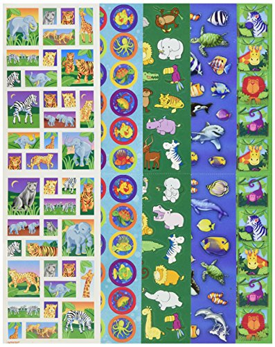 0048419771494 - ANIMALS STICKER STRIPS FAVOR VALUE PACK FOR PARTIES AND CELEBRATIONS, 10-1/4 X 3, MULTICOLORED