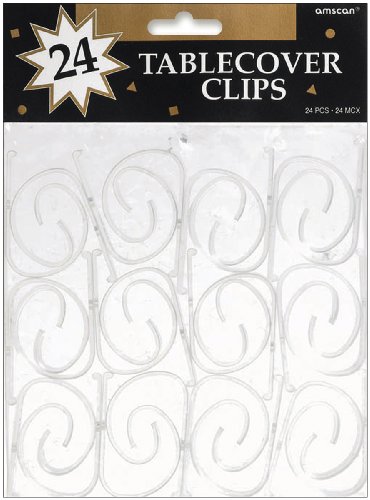 0048419799108 - TABLECOVER CLIPS 24/PKG, CLEAR PLASTIC