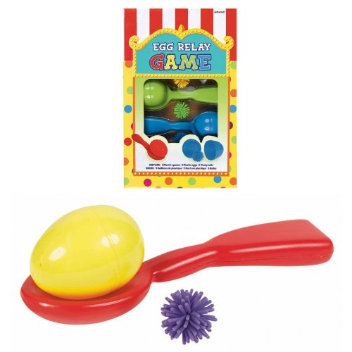0048419813446 - SUPER FUN EGG RELAY BIRTHDAY PARTY GAME, MULTICOLORED