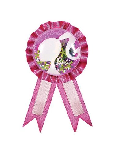 0048419865391 - BARBIE ALL DOLLED UP AWARD RIBBON WITH CONFETTI, 6 X 3-3/4 INCHES