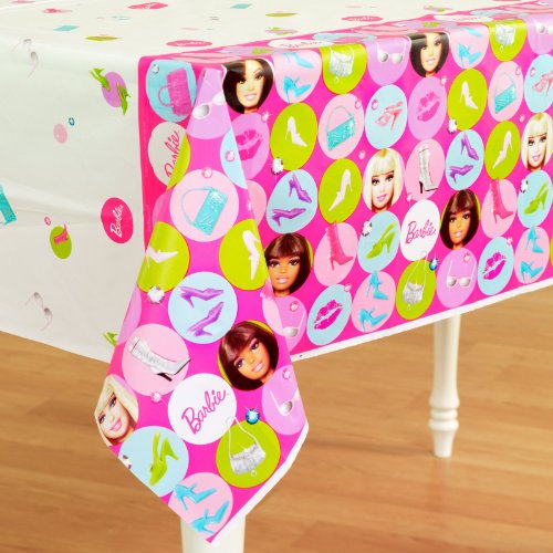 0048419865636 - BARBIE, ALL DOLLED UP 54 X 102 PLASTIC TABLE COVER