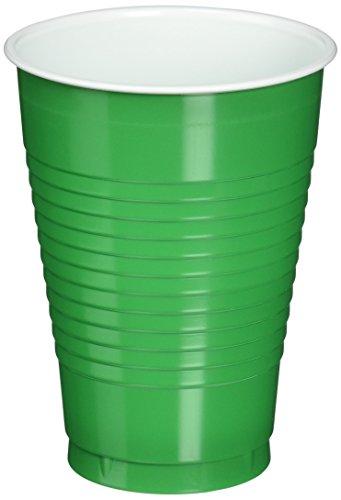 0048419892571 - AMSCAN BIG PARTY PACK 50 COUNT PLASTIC CUPS, 12-OUNCE, GREEN