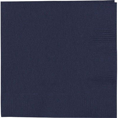 0048419918851 - AMSCAN 50 COUNT 2-PLY LUNCHEON NAPKINS, NAVY BLUE