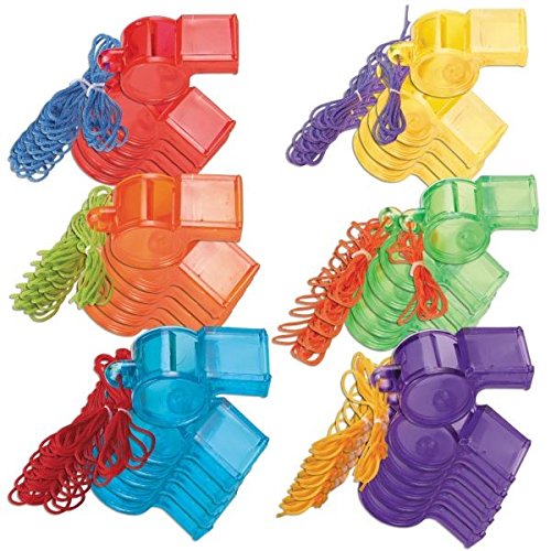 0048419932901 - AMSCAN MEGA VALUE PACK PARTY FAVORS, SPORTS WHISTLES, 30 PER PACKAGE