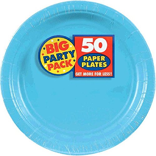 0048419942788 - AMSCAN BIG PARTY PACK 50 COUNT PAPER DESSERT PLATES, 7-INCH, CARIBBEAN