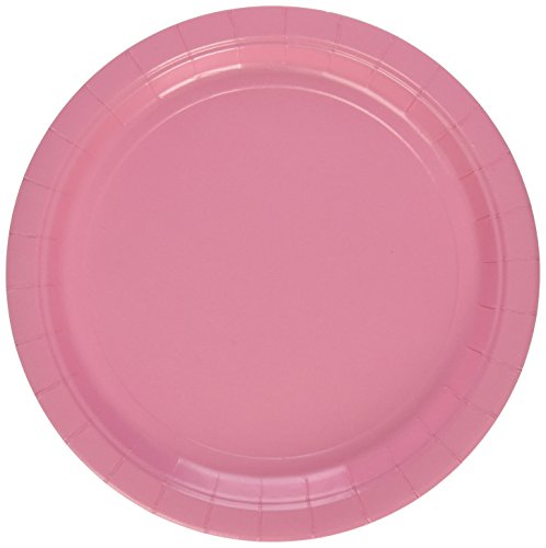 0048419942887 - AMSCAN AMSCAN NEW PINK BIG PARTY PACK DINNER PLATES (50 COUNT), 1, PINK