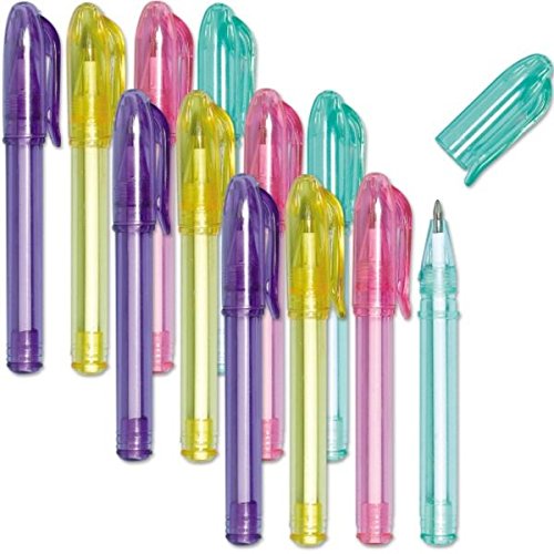 0048419969358 - AMSCAN HIPPIE CHICK BIRTHDAY PARTY PENS FAVOR (12 PACK), 3 3/8 X 3/8, MULTICOLOR