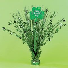 0048419984412 - AMSCAN HAPPY ST. PATRICKS DAY CLOVER BALLOON WEIGHT SPRAY CENTERPIECE (PACK OF 1)