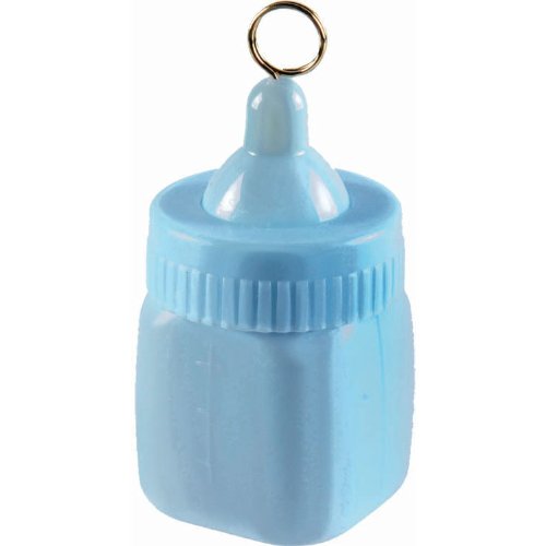 0048419987826 - AMSCAN CUTE BABY BOTTLE SHAPED BIRTHDAY BALLOON WEIGHT, 2.9 OZ, PASTEL BLUE