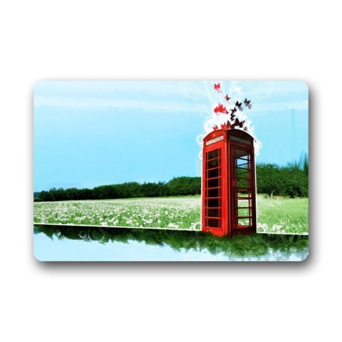 4844155499953 - EXCELLENT DOOR MAT - HOT SALE WITH THE FIELD TELEPHONE BOOTH BUTTERFLY DOORMAT-23.6(L)X15.7(W),3/16