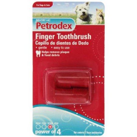 0048476530508 - FINGER TOOTHBRUSH FOR DOGS & CATS 2 PER PK 2 PER PACK
