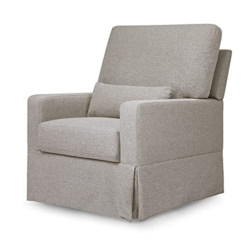 0048517844359 - MILLION DOLLAR BABY CLASSIC CRAWFORD PILLOWBACK COMFORT SWIVEL GLIDER IN PERFORMANCE GREY ECO-WEAVE, WATER REPELLENT & STAIN RESISTANT, GREENGUARD GOLD CERTIFIED