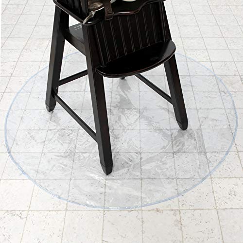 0048526250400 - NUBY FLOOR MAT, 50 CLEAR CIRCLE, PROTECT FLOORS FROM SPILLS & MESSES, WATERPROOF