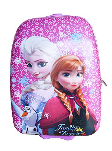 4861133199193 - DISNEY FROZEN HARD SHELL PILOT LUGGAGE WITH WHEELS FEATURES ANNA, ELSA AND OLAF FAMILY FOREVER