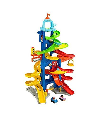 4861323103962 - FISHER-PRICE LITTLE PEOPLE CITY SKYWAY STANDING OVER 3 FEET TALL, THIS PLAY SET RAMPS UP THE ZIPPING, ZOOMING RACING