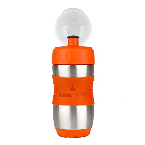 4861403176664 - KID BASIX SAFE SPORTER STAINLESS STEEL WATER BOTTLE FOR KIDS AND ADULTS, ORANGE, 12OZ