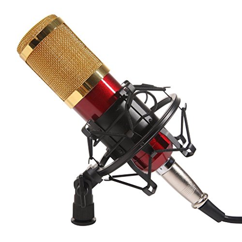 4861593118093 - GENERIC BM-800 CONDENSER MICROPHONE PROFESSIONAL AUDIO STUDIO RECORDING MICROPHONE WITH SHOCK MOUNT(RED)