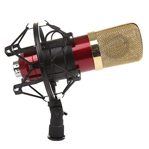 4861593118154 - GENERIC BM-700 CONDENSER MICROPHONE PROFESSIONAL AUDIO STUDIO RECORDING MICROPHONE WITH SHOCK MOUNT(RED)