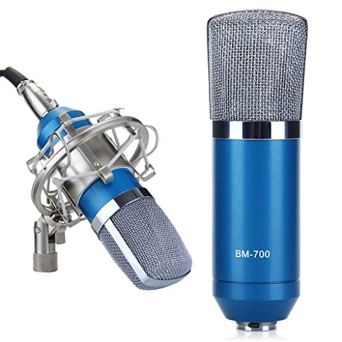 4861593118185 - GENERIC BM-700 CONDENSER MICROPHONE PROFESSIONAL AUDIO STUDIO RECORDING MICROPHONE WITH SHOCK MOUNT(BLUE)