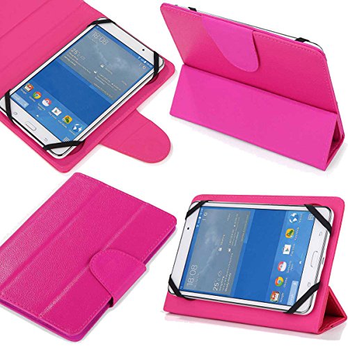 4861623153643 - UNIVERSAL FOLDING FOLIO CASE COVER (7PK) FOR 7 INCH ANDROID TABLET INCLU. ROTOR 7, TAGITAL T7X 7, PRONTOTEC AXIUS SERIES Q9 7 INCH, LENOTAB 7, IRULU X1S 7 INCH (PINK)