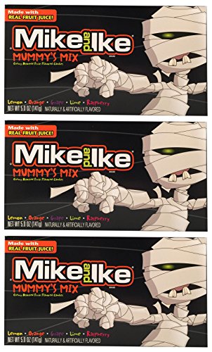 4861663197928 - MIKE AND IKE MUMMY'S MIX CHEWY ASSORTED FRUIT FLAVORED CANDIES, 5 OZ, (PACK OF 3)