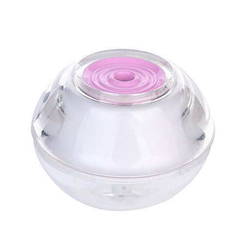 4863605453376 - MINI COOL MIST HUMIDIFIER PORTABLE NIGHT LIGHT AIR PURIFIER AROMA DIFFUSER FLEXIBLE DISPENSER WITH USB CABLE LED FOR SKIN MOISTURING,STEALTH MASK,BABY ROOM,BEDROOM,OFFICE,SPA,YOGA,CAR (CRYSTAL PINK )