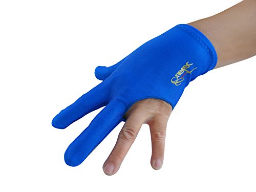 4866345557816 - BLUE GOOD QUALITY CUETEC BILLIARD GLOVE - WEAR ON THE LEFT HAND，BUY THREE GET ONE FREE