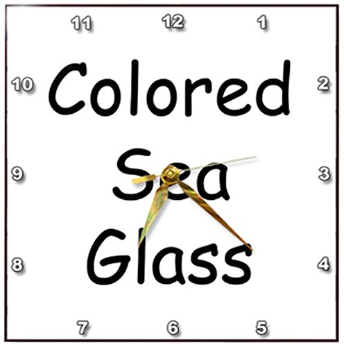 0487017767032 - 3DROSE DPP_17767_3 SEA GLASS PRETTY-WALL CLOCK, 15 BY 15-INCH