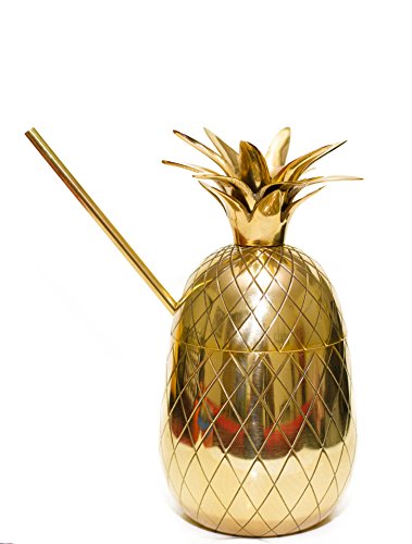 4872273179549 - HANDCRAFTED BRASS PINEAPPLE MOSCOW MULE MUG / CUP, 20OZ