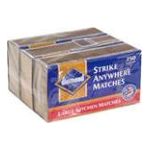 0048789021526 - STRIKE ANYWHERE LARGE KITCHEN MATCHES 3 - 250 COUNT BOXES