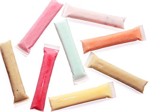 4883183111024 - ZIP-A-POP DISPOSABLE QUALITY POPSICLE MOLD BAGS. ZIP-TOP ICE POP BAGS FOR ICE CANDY, OR HOMEMADE HEALTHY FROZEN KIDS TREATS. (50 PACK)
