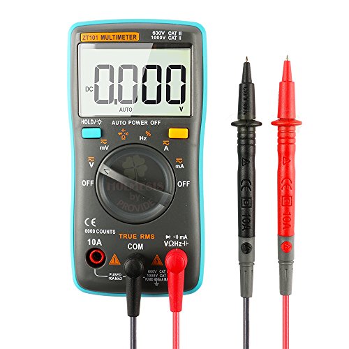 4883483123505 - ZOTEK ZT101 MINI AUTO-RANGING DIGITAL MULTIMETER 6000 COUNTS AC/DC VOLTAGE CURRENT TESTER WITH LED BACKLIGHT AND CARRY BAG