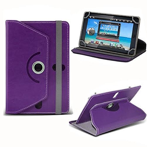 4883573119111 - UNIVERSAL 7.0 INCH 360 DEGREE ROTATING TABLET CASE PU LEATHER STAND AND CASE COVER BY MEYAKO (PURPLE)