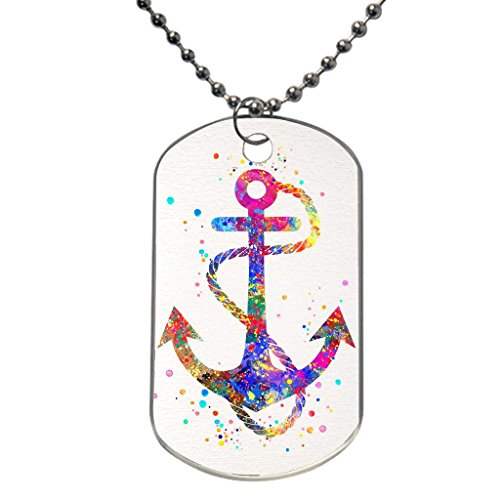 4892795864815 - GENERIC DOG CAT TAG NAUTICAL COLORFUL ANCHOR