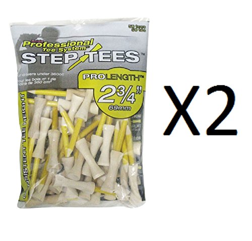 0048929198699 - PRIDE STEP DOWN PROFESSIONAL 2 3/4 TWO-PIECE STEP GOLF TEES 50 COUNT (2-PACK)