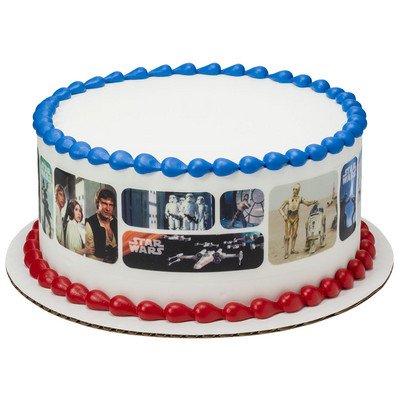 4893673102043 - STAR WARS CLASSIC SCENES CAKE STRIPS LICENSED EDIBLE CAKE TOPPER #36320