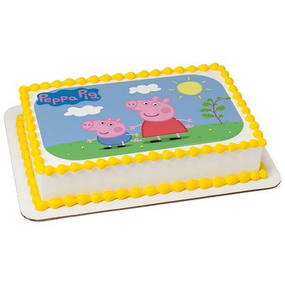 4893673102838 - PEPPA PIG LICENSED EDIBLE CAKE TOPPER #7554