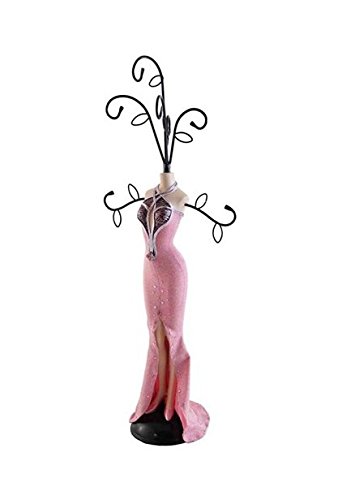 4893889225314 - COCKTAIL PARTY MANNEQUIN JEWELRY HOLDER PINK 6.5X5X17.5