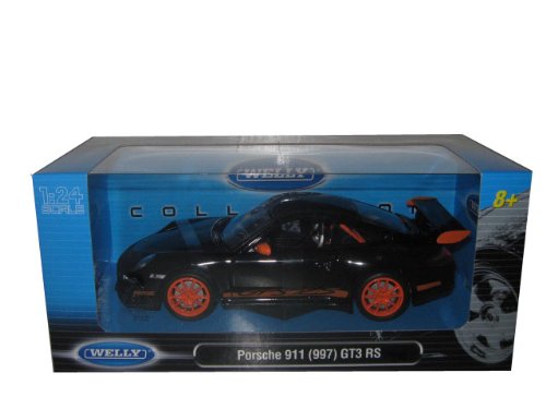 4893993210473 - PORSCHE 911 997 GT3 RS BLACK 1/24 DIECAST MODEL CAR