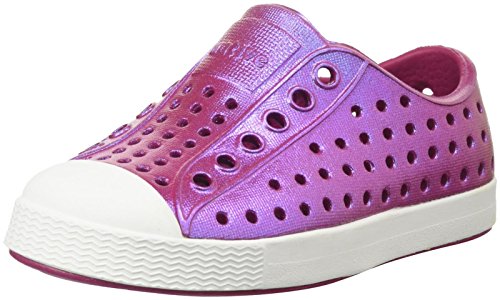 4894401300526 - NATIVE SHOES JEFFERSON IRIDESCENT SHOE - TODDLER GIRLS' RASPBERRY RED/SHELL WHIT