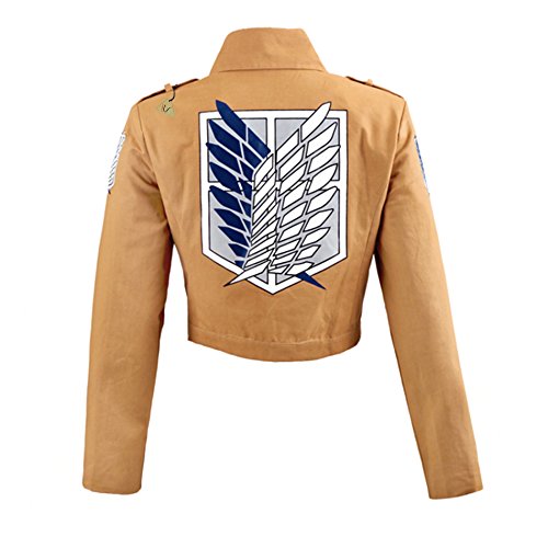 4894425420590 - IDS HOME® UNISEX ANIME ATTACK ON TITAN RECON CORPS JACKET COAT COSPLAY COSTUMES COAT CLOTHES, L