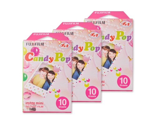 4894453243710 - FUJIFILM INSTAX MINI FILM FOR INSTANT FILM CAMERA - CANDY POP, 10 SHEETS/PACK X 3(TOTAL 30 SHEETS)