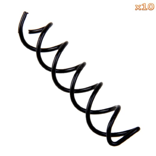 4894462027691 - 10X BLACK SPIRAL HAIR PIN CLIP BUN STICK PICK FOR DIY HAIR STYLE / SLEEK AND COMPACT ALLOY CONSTRUCTION, DESIGNED TO FIT FOR ALL HAIR TYPE, ESPECIALLY FOR LONG HAIR
