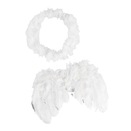 4894462070420 - 0-6 MONTH ANGEL WINGS BABY FREE HALO FULL FLUFF TURKEY FEATHER BABY CUPID PROPS