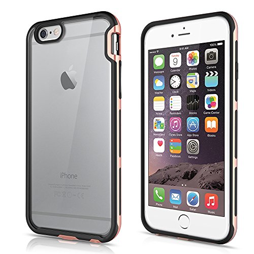 4894465209568 - IPHONE 6 PLUS / 6S PLUS CASE, ITSKINS® VENUM PROTECTIVE CASE FOR APPLE IPHONE 6/6S PLUS *SCRATCH RESISTANT* MILITARY GRADE TESTED SHOCK ABSORBING BUMPER FOR IPHONE 6/6S PLUS, ROSE GOLD & CLEAR BACK