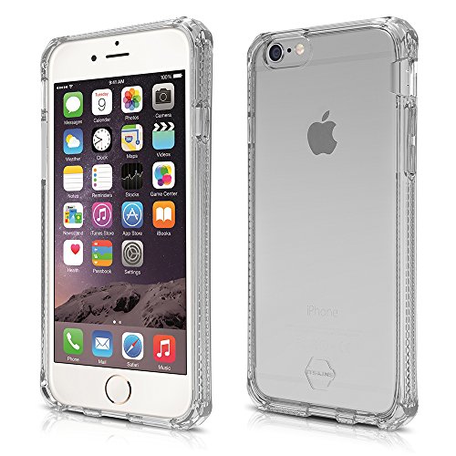 4894465450502 - IPHONE 6 PLUS CASE, ITSKINS® SPECTRUM CLEAR IPHONE 6S PLUS / 6 PLUS CLEAR CASE MILITARY GRADE TESTED FOR SHOCK ABSORPTION BUMPER FOR APPLE IPHONE 6 PLUS / 6S PLUS, CLEAR BACK PANEL