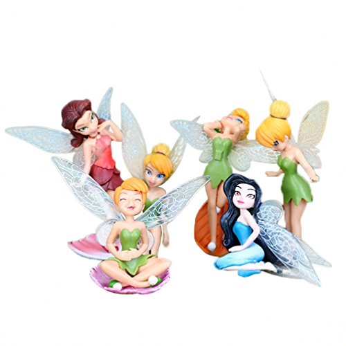 4894511407368 - ZN DOLLHOUSE MINIATURE FLORAL FLOWER ANGLE WING KIDS TOYS HOME DECORATION 6PCS