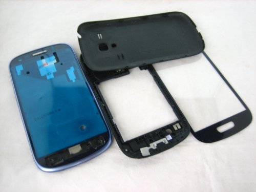 4895178319674 - FOR SAMSUNG GALAXY S3 SIII MINI GT-I8190 BLUE ~ FULL COVER HOUSING+GLASS SCREEN ~ MOBILE PHONE REPAIR PART REPLACEMENT