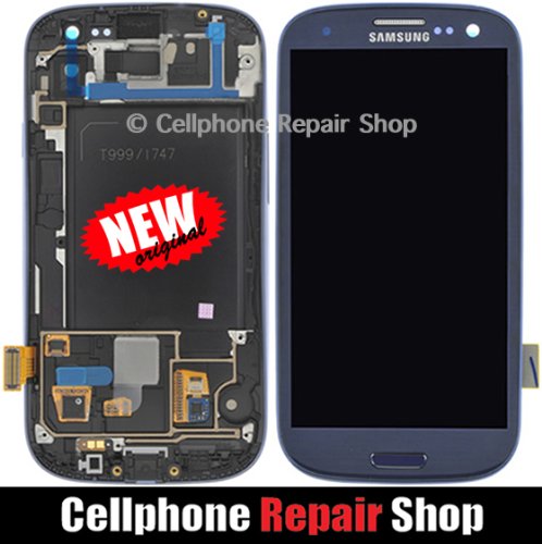 4895178330013 - FOR SAMSUNG GALAXY S3 SGH-I747 T999 ~ BLUE AMOLED LCD TOUCH SCREEN DISPLAY+FRAME